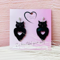 Lovely Midenight Owl_Australian Made Acrylic Earrings - Earrings