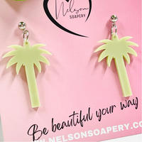 Queensland Palm trees _Australian Made Acrylic Earrings - Earrings