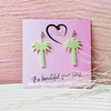 Queensland Palm trees _Australian Made Acrylic Earrings - Earrings