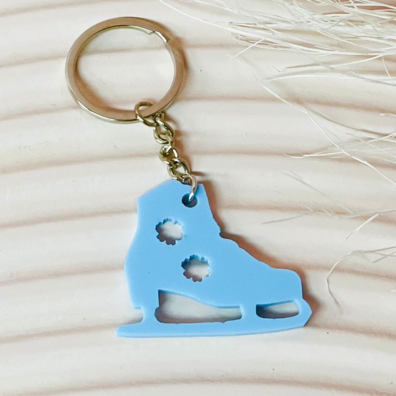 Ice skates Key Ring _Australian Made Acrylic Earrings - KEYRING